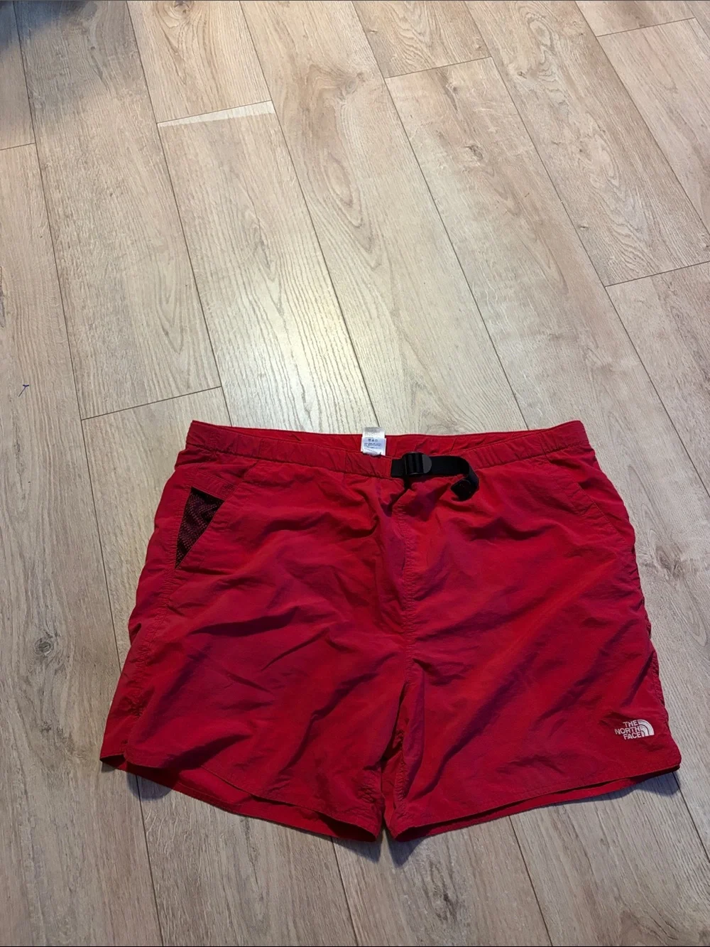 The North Face Red Men’s Swim Shorts with Buckle Waist